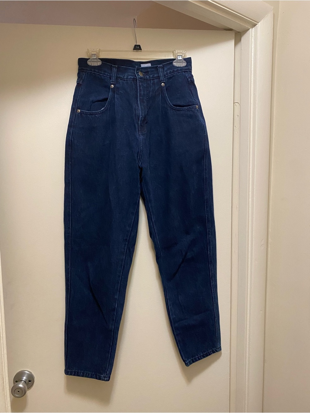 High-Waist Dark Blue Women's Jeans